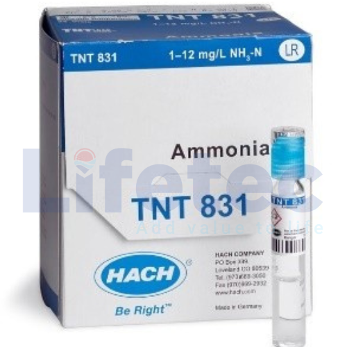 Thuốc thử amoniac TNTplus, LR (1-12 mg/L NH₃-N), 25 xét nghiệm TNT831