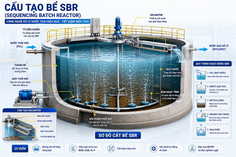 Cấu tạo bể SBR
