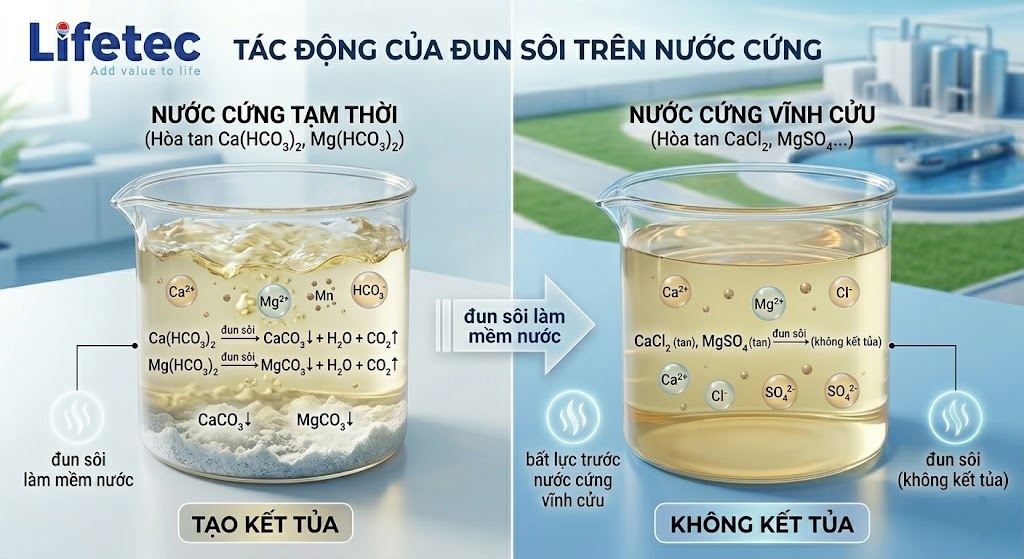Tại Sao Đun Sôi Chỉ Làm Mềm Được Nước Cứng Tạm Thời?