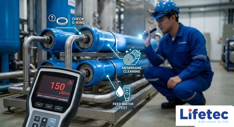 Conductivity Nước RO Cao: 4 Nguyên Nhân & Cách Xử Lý Triệt Để