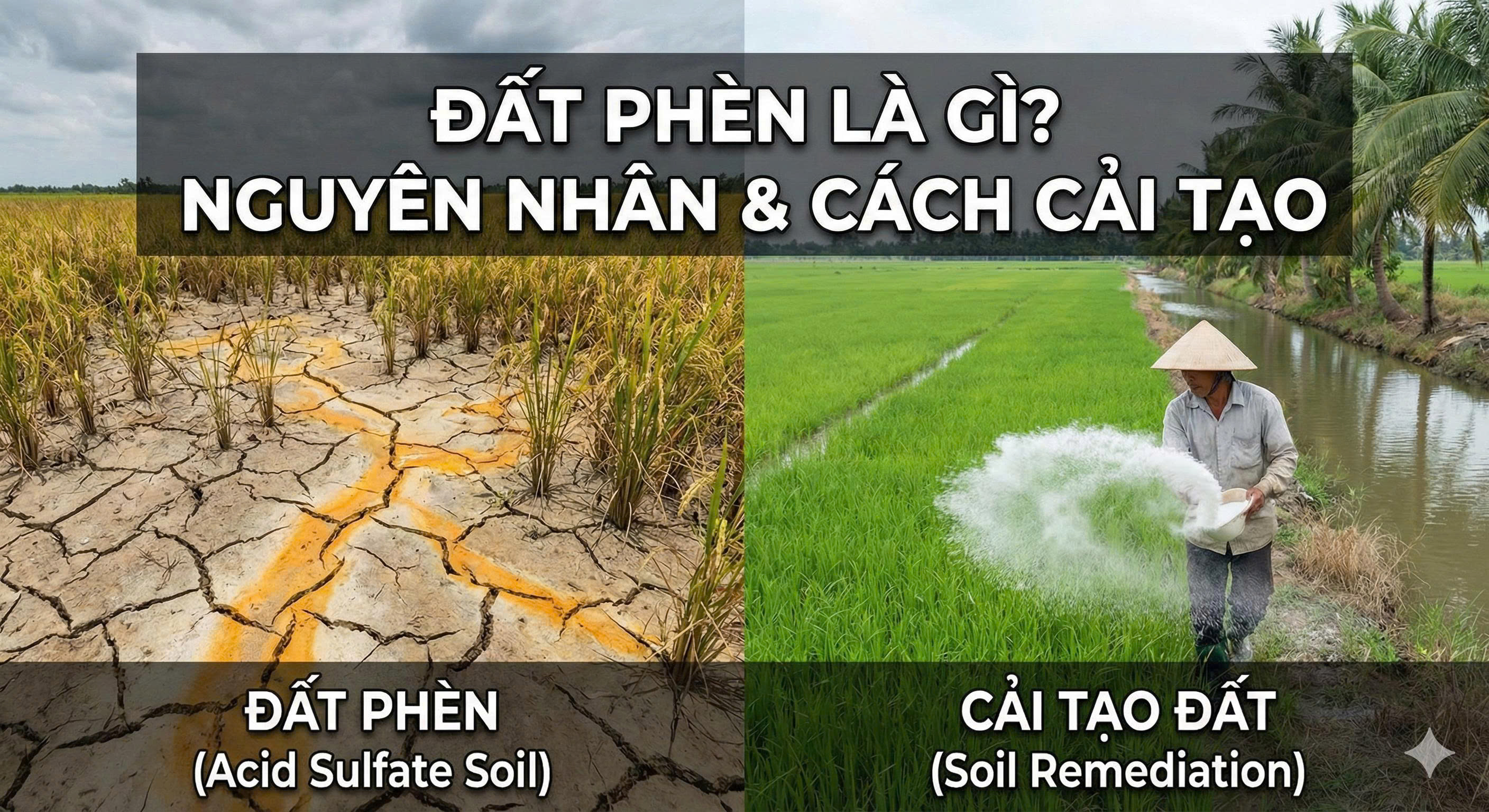 Đất phèn là gì? Nguyên nhân, đặc điểm và cách cải tạo đất phèn hiệu quả