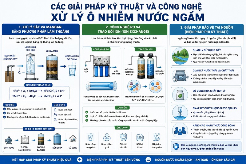 Giải pháp và công nghệ xử lý ô nhiễm nước ngầm