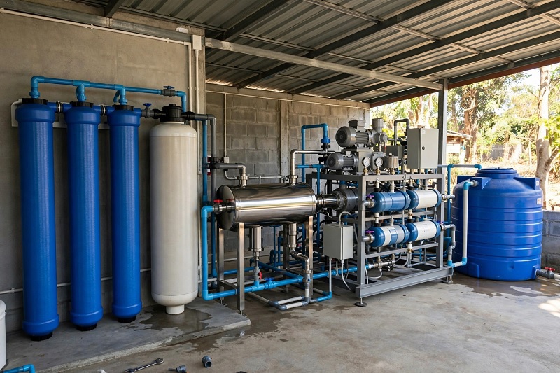 Hệ thống lọc nước kết hợp đèn UV và màng RO xử lý nước nhiễm E. coli