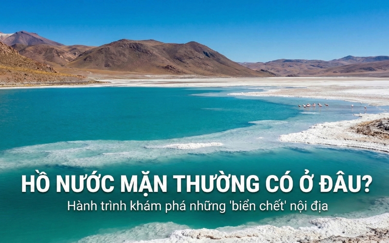 Hồ nước mặn thường có ở đâu? Hành trình khám phá những “biển chết” nội địa