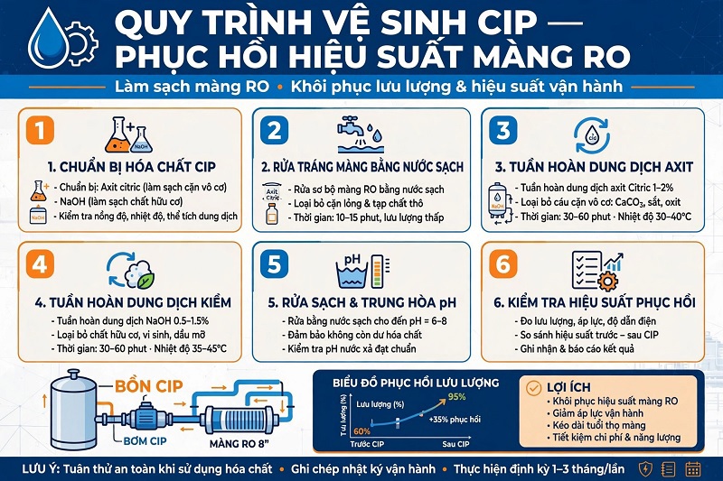Bảo trì màng RO đúc Hàn Quốc