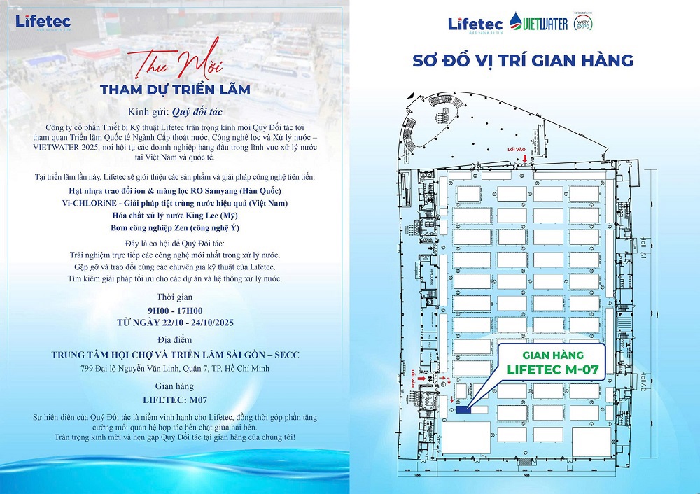 Lifetec tham gia Vietwater 2025 – Kết nối công nghệ xử lý nước tiên tiến