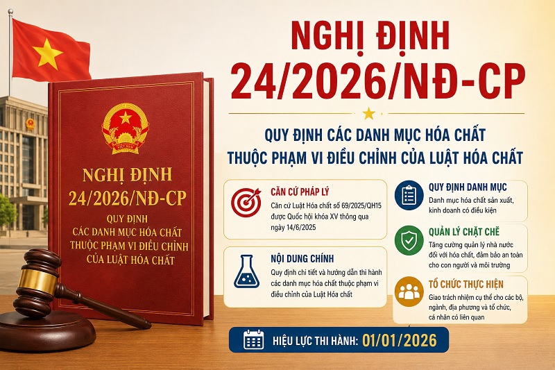 Tổng hợp Nghị định 24/2026/NĐ-CP: Doanh nghiệp cần làm gì để tuân thủ Luật Hóa chất 2025?
