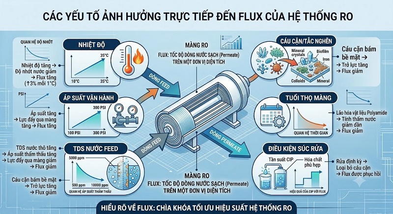 Flux Là Gì Trong Hệ Thống RO? Công Thức Tính & Chỉ Số Khuyến Cáo