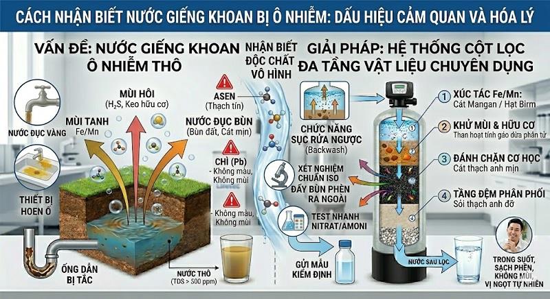 Cách Nhận Biết Nước Giếng Khoan Bị Ô Nhiễm Chính Xác Nhất 