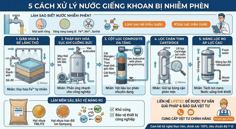 Bật mí 5 cách xử lý nước giếng khoan bị nhiễm phèn