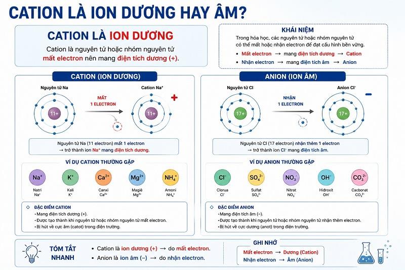 Cation Là Gì? Cation Là Ion Dương Hay Âm? Giải Đáp Chi Tiết