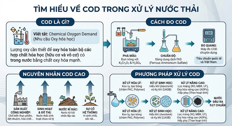 COD Là Gì? Cách Đo, Nguyên Nhân COD Cao & Phương Pháp Xử Lý