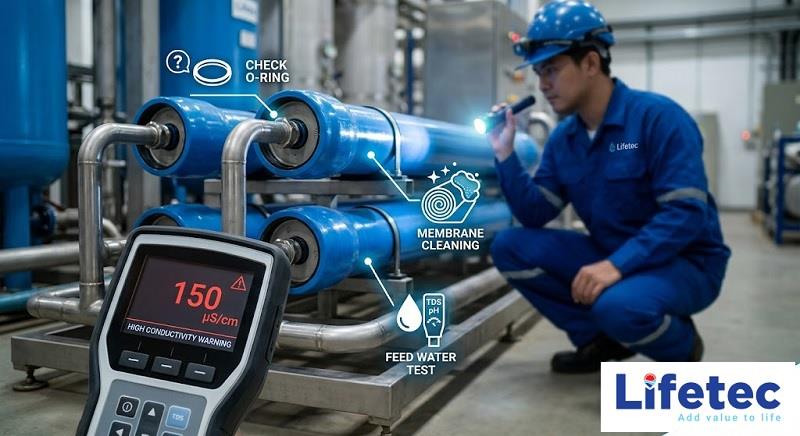 Conductivity Nước RO Cao: 4 Nguyên Nhân & Cách Xử Lý Triệt Để