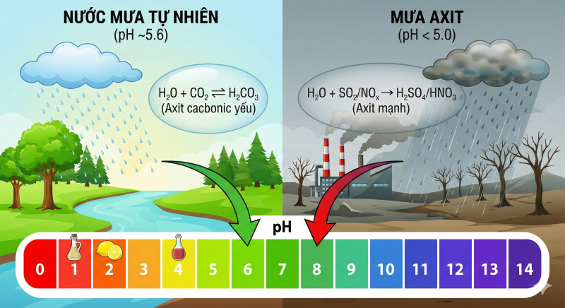 Tác  nhân chủ yếu gây mưa axit | Hiểm họa từ những đám mây độc hại