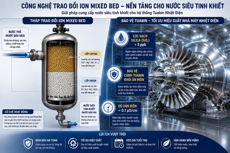 Nhựa Trao Đổi Ion Cho Nhiệt Điện: Giải Pháp Xử Lý Nước Cấp Lò Hơi