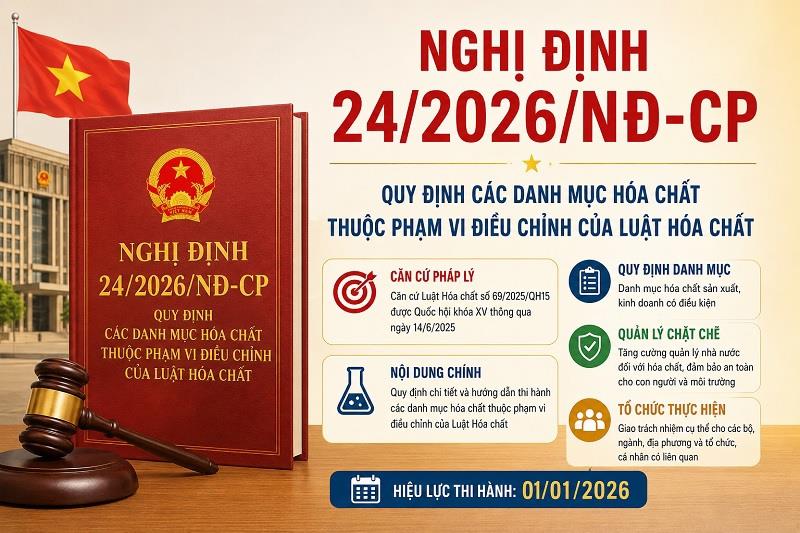 Tổng hợp Nghị định 24/2026/NĐ-CP: Doanh nghiệp cần làm gì để tuân thủ Luật Hóa chất 2025?